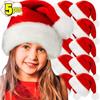 Adults Kids Christmas Hats Winter Thickened Plush Soft Velvet Santa Claus Caps Parent-child Hat Xmas New Year Party Home Decor