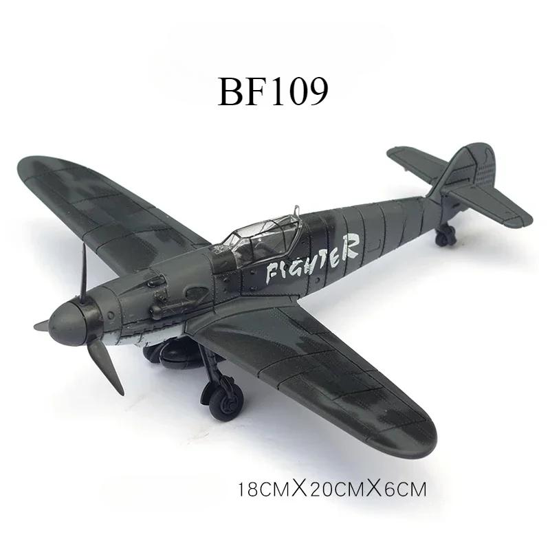 1/48 Seconde Guerre mondiale Américain Corsair Mustang Britannique Spitfire Hurricane Chasseur Allemand BF109 Kit Modèle d'Avion en Plastique à Assembler Jouet