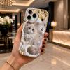 Full Rhinestone Ragdoll Cat Paw Star Wavy Edge Phone Case For iPhone 17 16 15 14 13 12 11 8 7 Plus Pro Max Bling Pet Cover