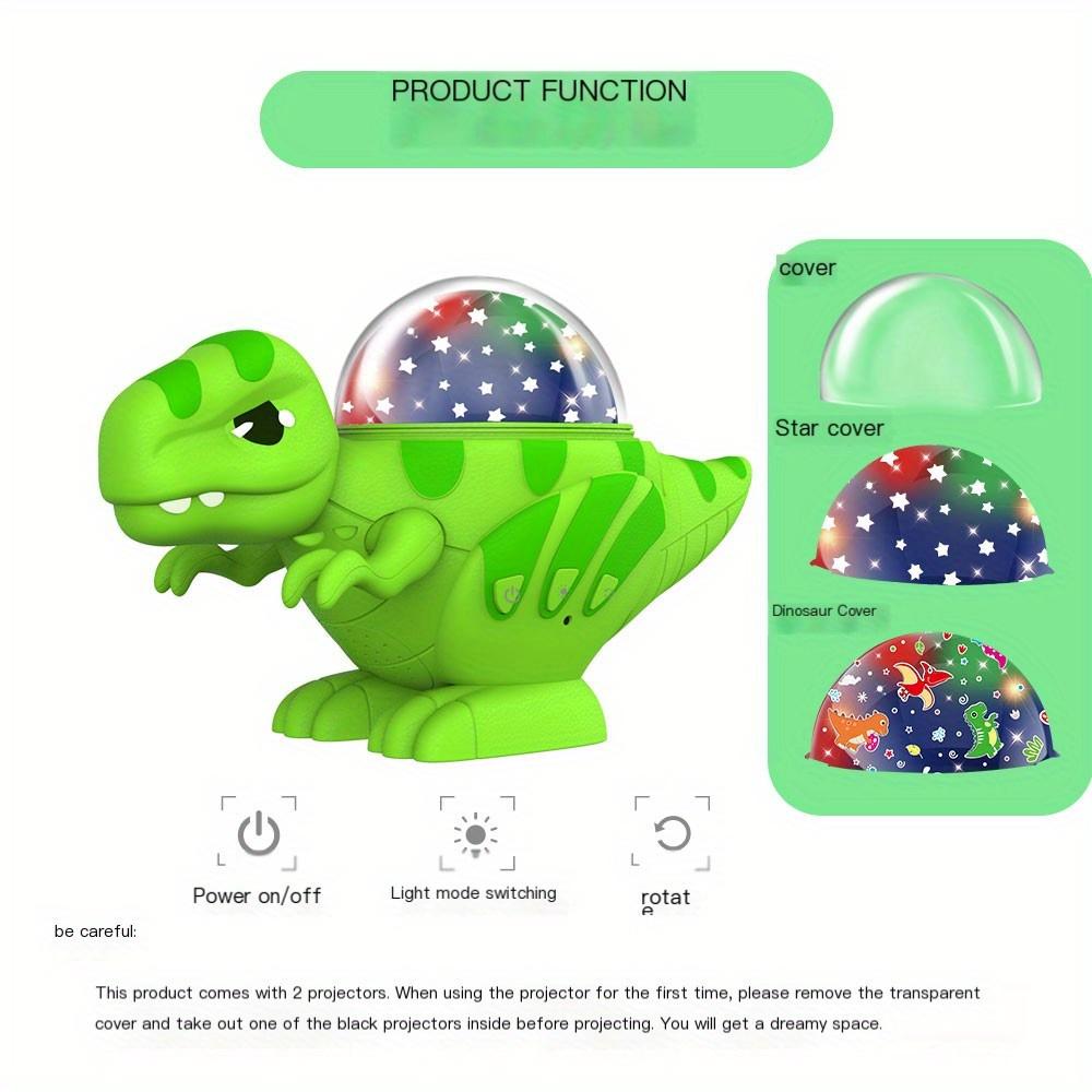 Dinosaur Night Light Projector USB Powered No Battery Needed, for Bedroom Ambiance Creative Dinosaur Themed LED Lamp with 360° Panoramic Projection