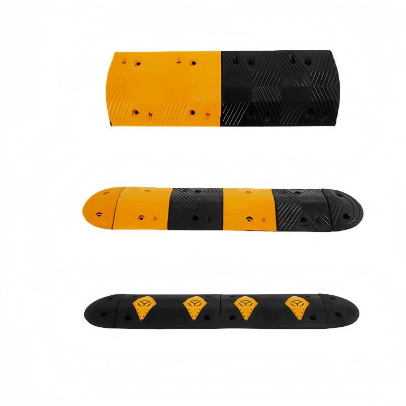 Rubber Speed Bump Curb Ramp Mat for Road, Parking, and Doorway Use