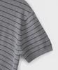 Beulaendideu Refined Stripe Henley Half Knit [Melange Gray]