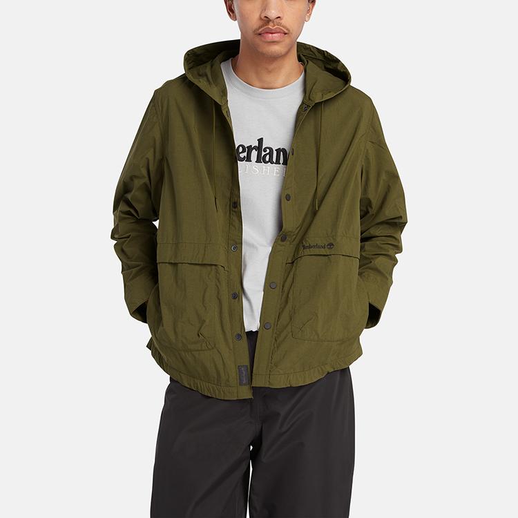 Timberland UV Protection Water-Resistant Loose Jacket Men Jacket Dark-Olive-Green A6KTN-302