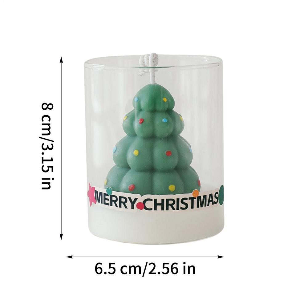 

Christmas Scented Candles 3D Gingerbread Man Christmas Tree Apples Candles Decoration Small Tea Wax For Christmas Eve Party