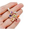 Sterling Silver 7 Chakra Gemstone Pendant: Healing Jewelry