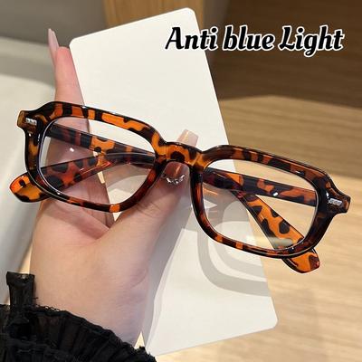 Unisex Fashion Simple Large Frame Anti-blue Light Glasses Fashion HD Anti-blue Light Normal Glasses Computer Optical Glasses