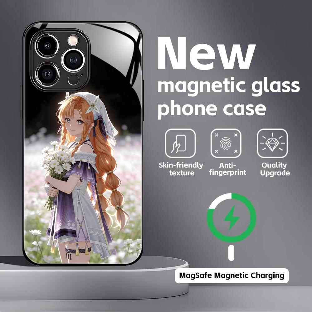 Wuthering Waves SIGRIKA  Phone Case For iPhone17 16 15 14 13 12 11 X XR XS 8 Plus Mini Pro Max Glass Magnetic Case
