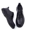 Herren Freizeitschuhe aus Leder Herren Trend vielseitig Britischer Stil Business Herrenschuhe atmungsaktiv weiche Sohle schwarz Schnürer Arbeitsschuhe