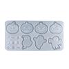 Halloween Ghost Pumpkin Keychain Silicone Mold Hollow Shaker Mould Keyring Crystal Making Hanging Pendant Jewelry
