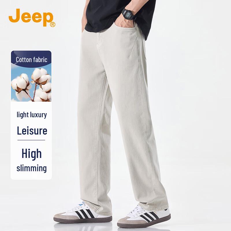 

JEEP Men s High-Cotton Comfort Straight-Leg Jeans 34