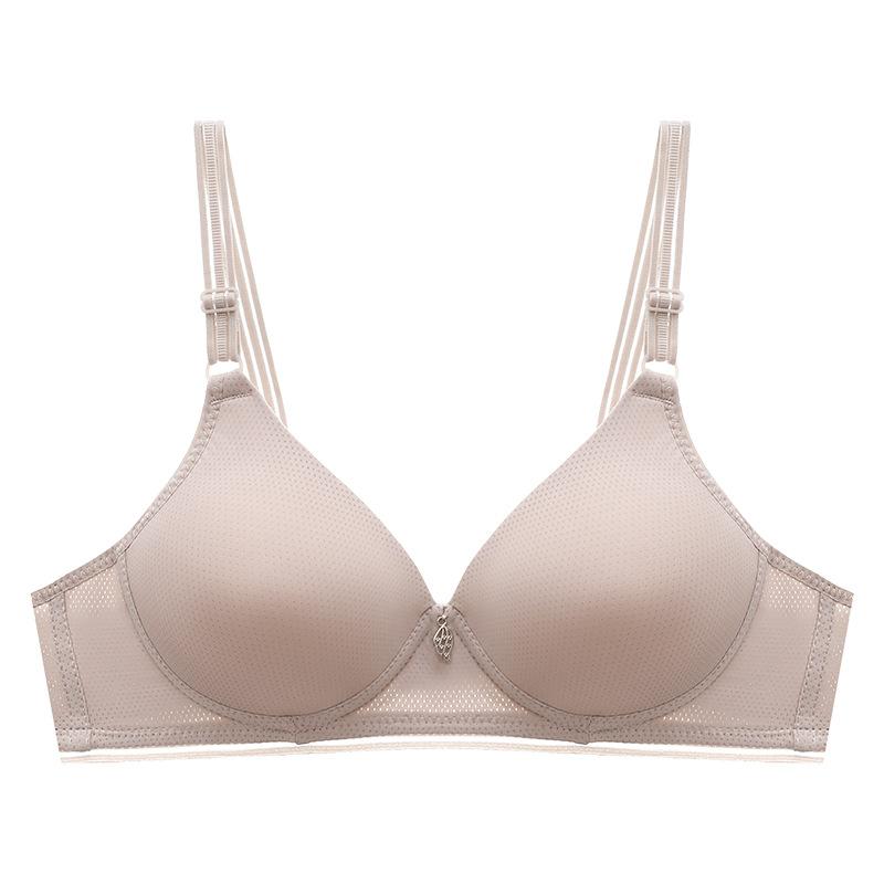 Women's Bra Without Steel Ring Solid Color A Cup Thin Underwear