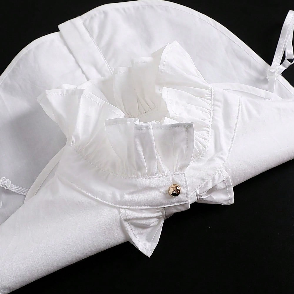 Women's Shirts Decoration Ruffle Fake Collar Autumn and Winter Solid Color Adjustment False Collars