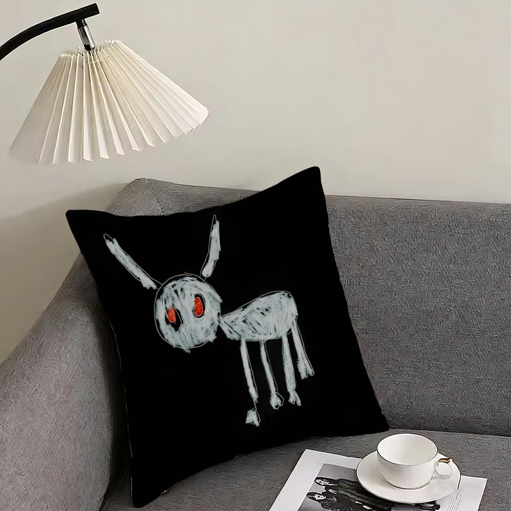 

DDrake Rapper Cushion Cover Pillowcase Ultra Soft Skin Friendly Fabric Cloud Like Comfort Concealed Zipper 30x30cm