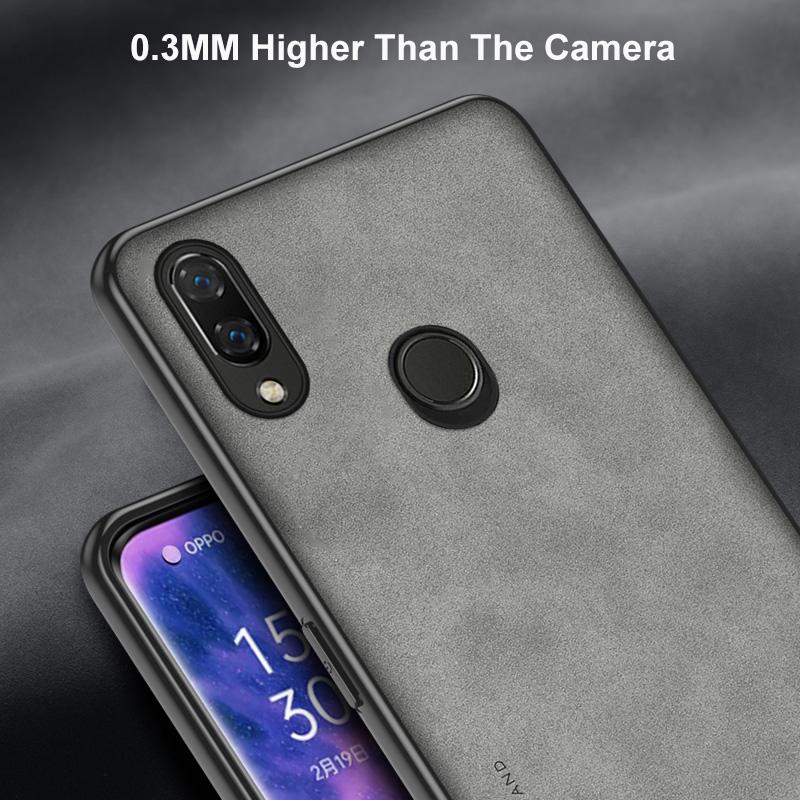For Redmi Note 7 Case Luxury PU Leather Phone Case For Xiaomi Redmi Note 7 Pro Note7 Back Cover Matte Silicone Full Protection