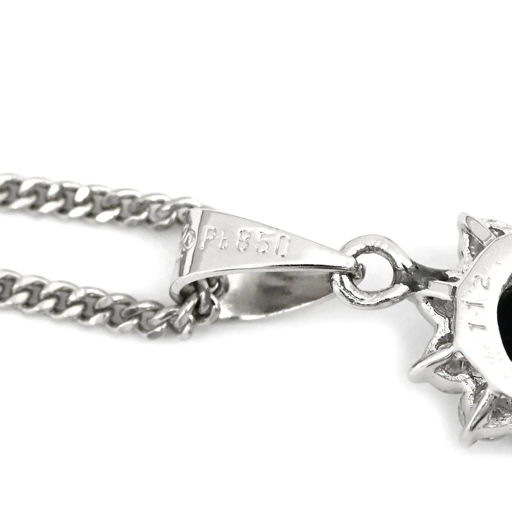 NON BRAND - Sapphire diamondNecklace Pt850/sapphire Array