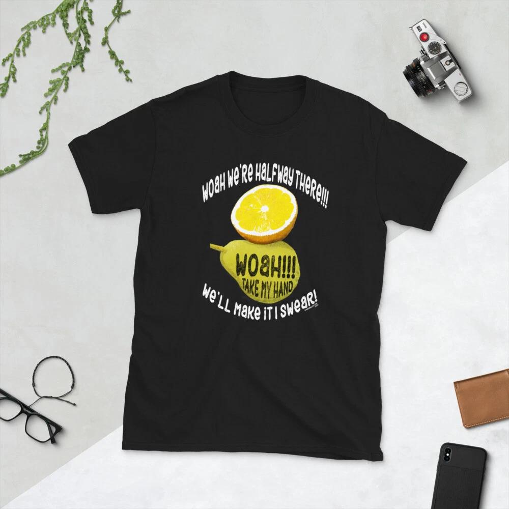 Lemon on a Pear Jon Bon Jovi Eighties Retro Funny livin on a prayer T-Shirt Rock XL
