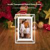 5Inch Acrylic Video Photo Frame Automatic Rotation Feature 1200mAh Rechargeable Battery For Home and Office Decoration