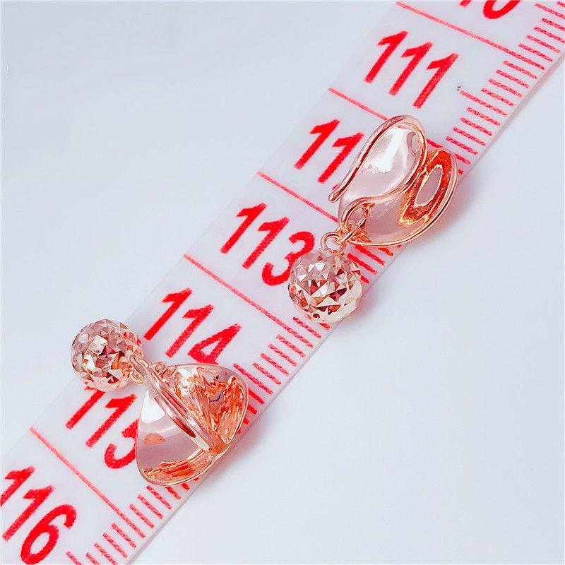 Purple Gold Fashion Foreign Style Personalized Fashion Rose Gold Plated Hollow Striped Love Earrings