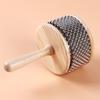 1pc Wooden Cabasa Metal Beaded Chain  Cylinder Pop Hand Shaker Percussion Instrument For Classroom Band Medium Size