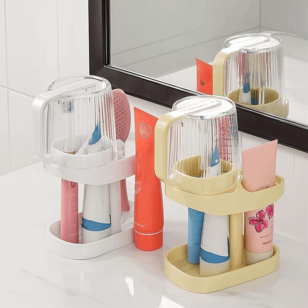 Adjustable Toothbrush Holder Dustproof Mouthwash Cup Cup Storage Rack  Student Dormitory
