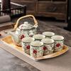 Anmu Chinese Ceramic & Pottery Kung Fu Tea Set with Tray