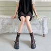 JK Women's Sweet Pile Socks Lace Flower Mesh Socks Female Small Fresh Mid-tube Socks Summer Thin Breathable Japanese Style