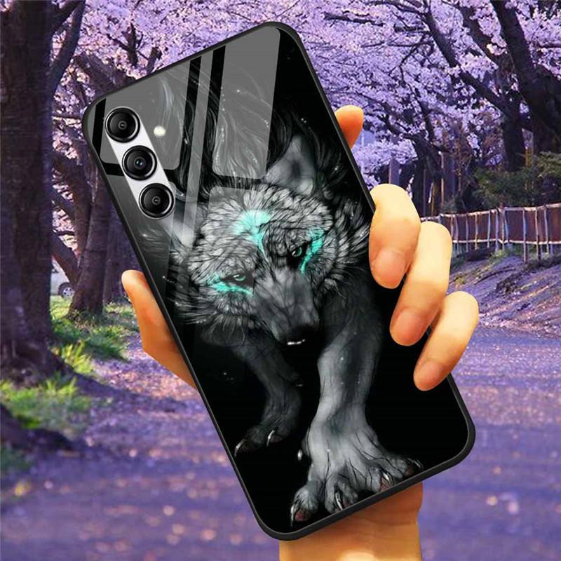 Tempered Glass Phone Case For Samsung A34 A14 A54 5G Cover For Galaxy A13 A137F A24 M54 A8 Plus Hard Back Bumper A 54 GalaxyA34