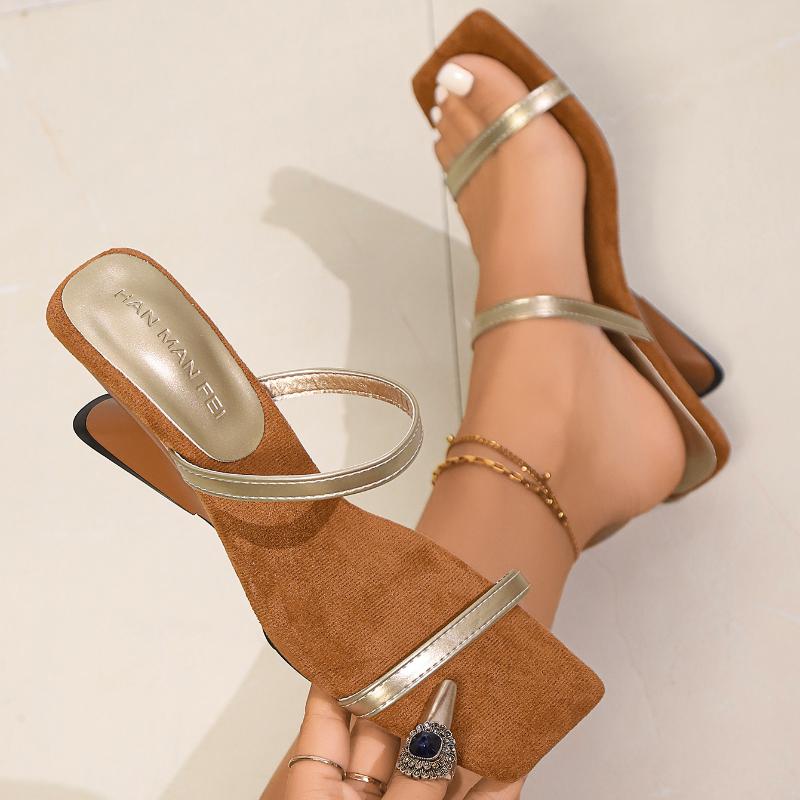 Fashion 2024 New Summer Women Sandals Fashion Trend Lightweight Shoes Women Office Slip on Peep Toe Party Modern Sandals Shoes for Women