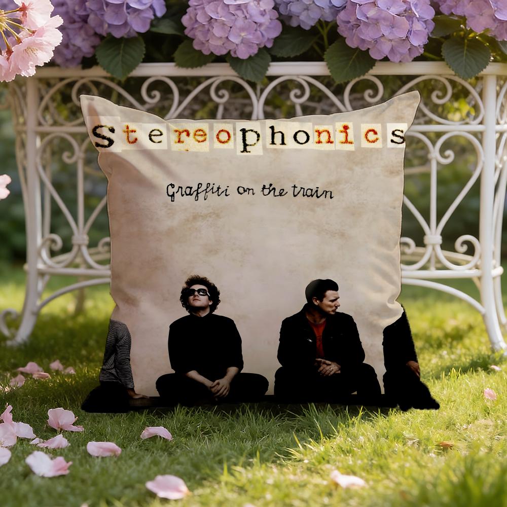 S-Stereophonics Band Cushion Cover Home & Car Dual-Scene Pillow Cover: Reversible for Premium Comfort