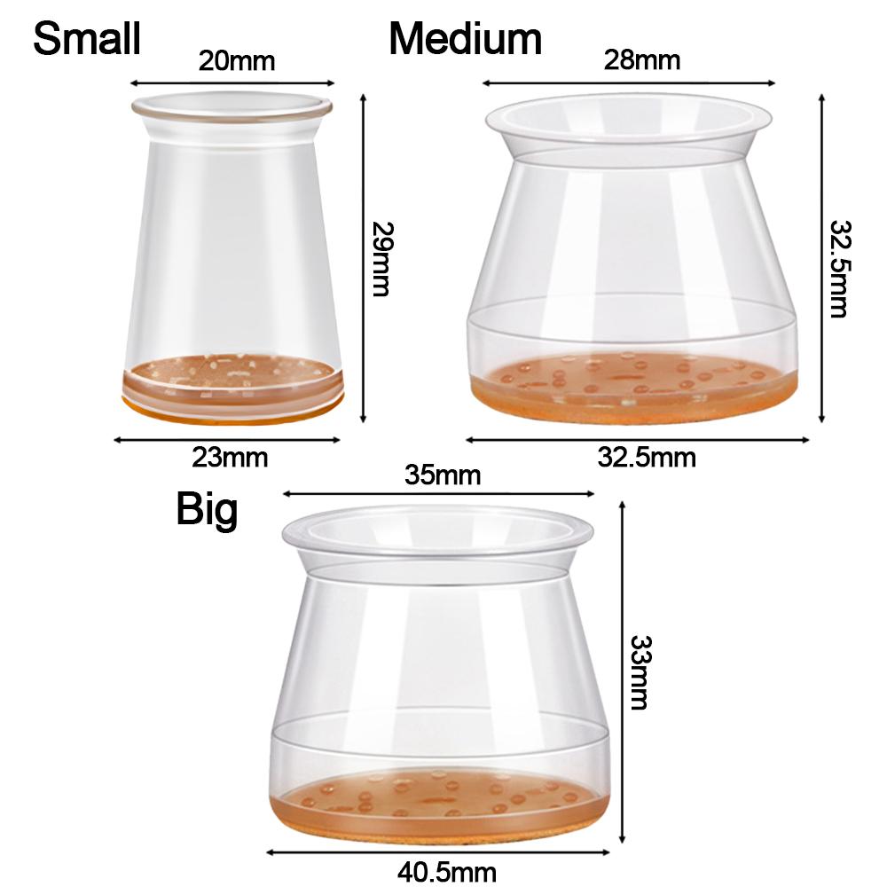 8 szt./zestaw Okrągłe Pokrowce na Nogi Krzesła Ciche Silikonowe Ochraniacze na Podłogę pod Nogi Krzesła Pogrubione Odporne na Zużycie Ochraniacze na Nogi Stołka