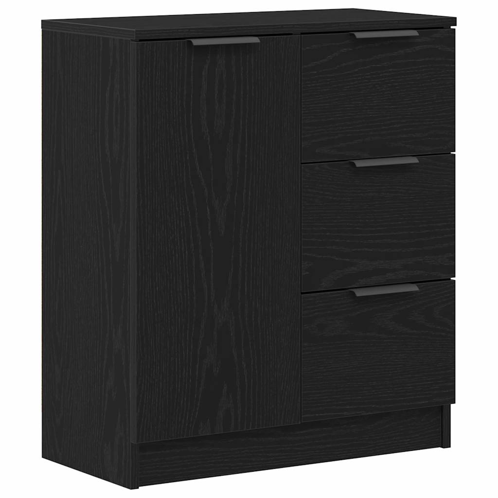 Sideboard in Black Oak Look 60 x 30 x 70 cm Particle Board