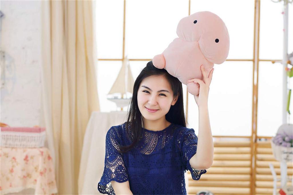 MMIAOO Chinko-chan Plush Toy, Cute Animal Body Pillow, Nap Pillow, Stress Relief Toy, Birthday Gift, Funny, Fluffy, Single Item (30cm)