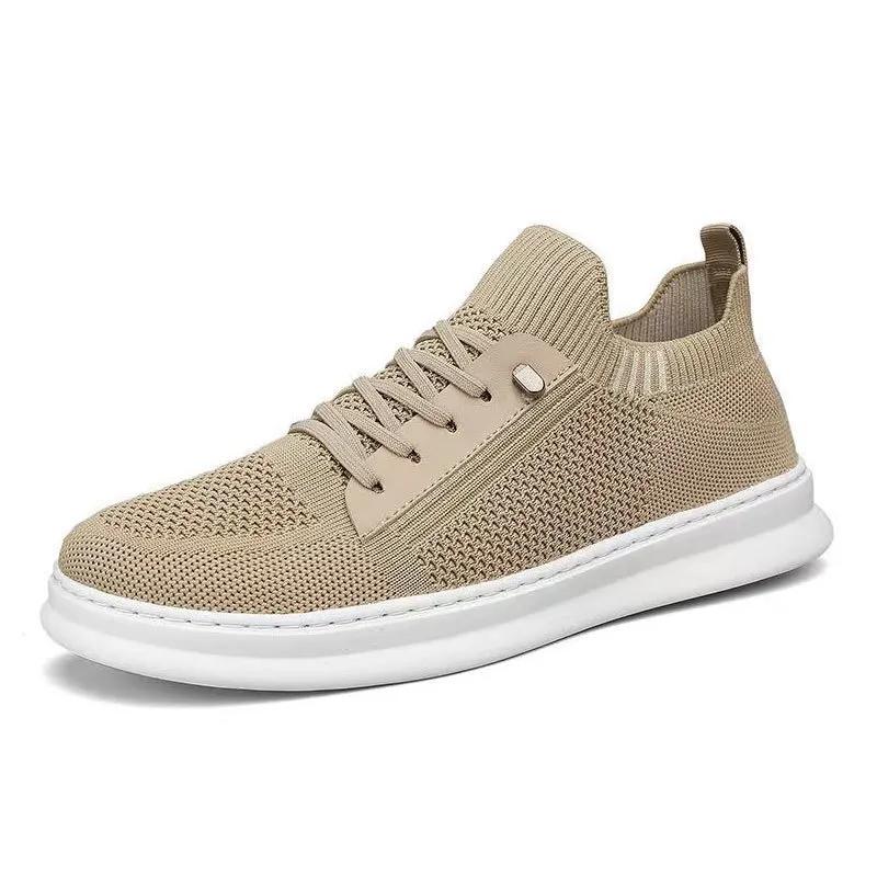 

Мужская повседневная обувь Легкая уличная мужская обувь для ходьбы 2024 Новая горячая распродажа Нескользящие мужские сетчатые кроссовки Обувь-слипоны на плоской подошве 44 кофейный