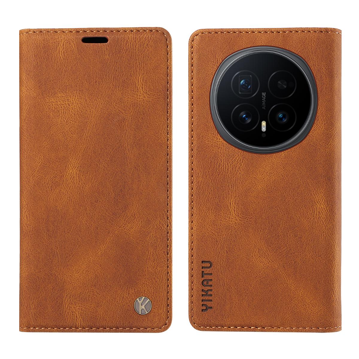 

For Honor Magic8 5G Leather Cover YIKATU YK-004 Skin-Touch Wallet Phone Cases