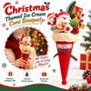 Plush Fabric Christmas Bouquet Cone Shaped Candy Cone Bouquet Snowman Bouquet  Gift for Girlfriend