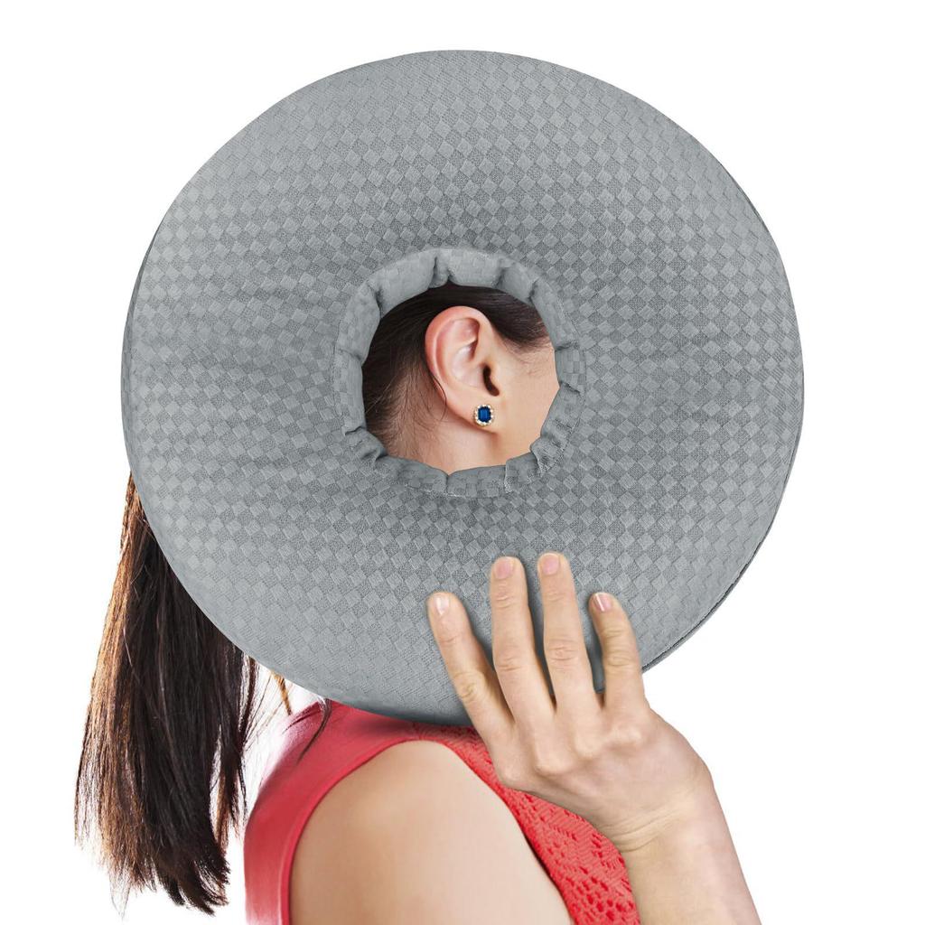 Ohrschutzkissen: Rundes Einloch-Design für Senioren & Patienten - Perfekt für Seitenschläfer & Salons