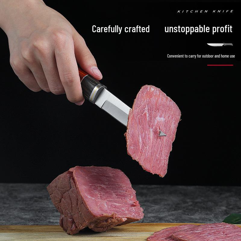 Mongolian Multi-Purpose Meat Knife: Ideal for barbecue, roast lamb, picnics, and household use; crafted from high-quality stainless steel.