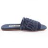 Excellent MIUMIU Sandals Logo Denim Mule Slides Indigo blue Women 36.5 5XX554 Used