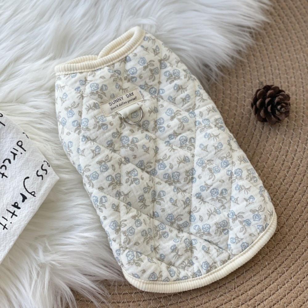 Warm Soft Dog Thermal Vest Retro Style Padded Vest New Dog Jacket  for Small Medium Dogs