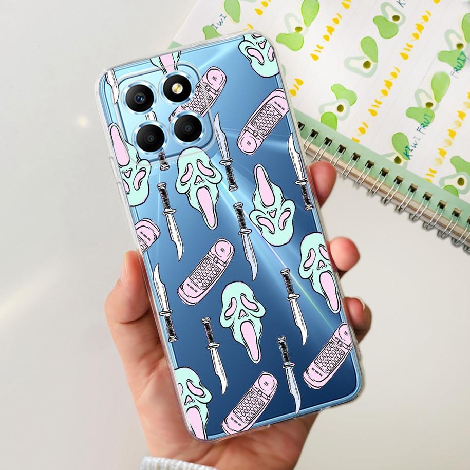 For Honor X6 5G Case VNE-LX1 VNE-LX2 VNE-LX3 Phone Cover Popular Flower Astronaut Soft Funda For Honor X8 TFY-LX1 HonorX8 Bumper