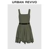 UR Women's Retro Tassel Square Neck A-Line Dress