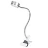 Clamp Light USB Warm Cold Color Temperature 360 Degrees Adjustable Gooseneck Light (Silver)