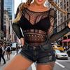 Bodysuits Costume Sexy Woman Sexy Mesh Underwear Erotic Sleepwear Hollow Out Bodysuit Perspective Hot Playsuits