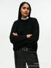 American Lazy Soft Waxy Gray Pullover Sweater Women's Autumn and Winter Loose Thickened Sheep Wool Crew Neck Knitted Sweater