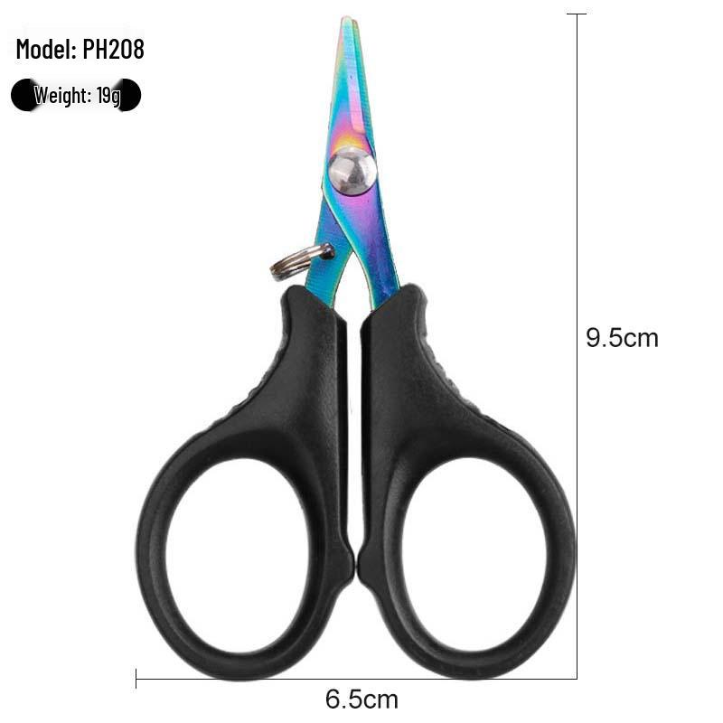 Stainless Steel Multifunctional Fishing Line & Lure Cutter, Small Serrated Scissors for Dyneema PE and Outdoor Use
