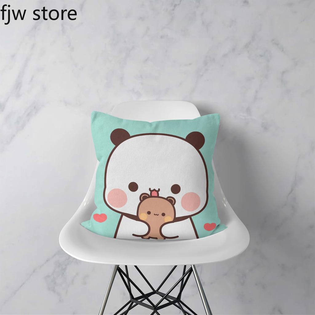 Cute Bear Bubu Dudu Pillowcase Fashionable Anime  Sweet Couple Gift  Sofa Room Bedside Home Decoration