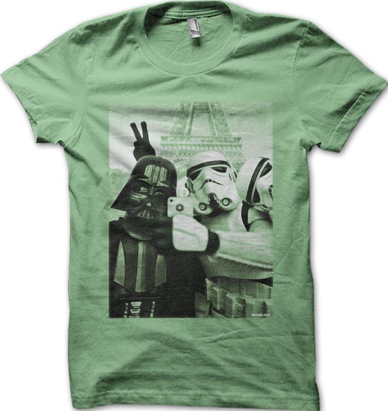

Star Wars StormTrooper Darth Vader JEDI Selfie Paris YODA green t-shirt OZ9773 S разноцветный