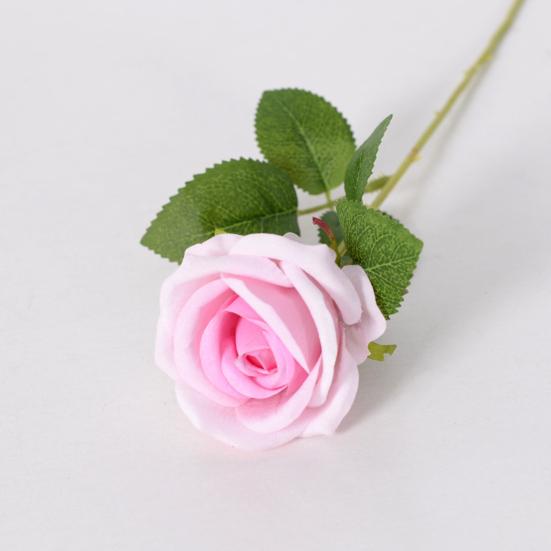 Artificial Rose Eye-catching No Withering Fresh-keeping Fancy Single Branch Simulation Roses Wedding Favors