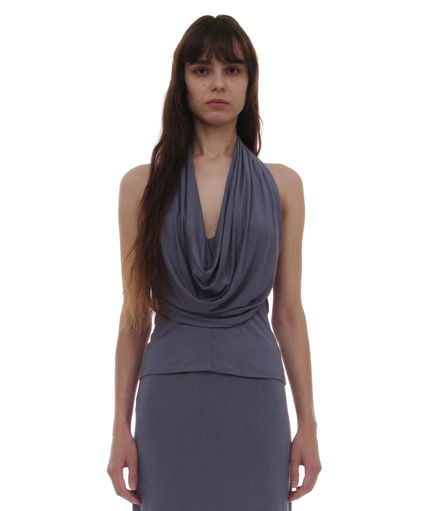 PARTIMENTO WOMEN Pwc Cowl Halterneck Top_9 Colors (Type A)