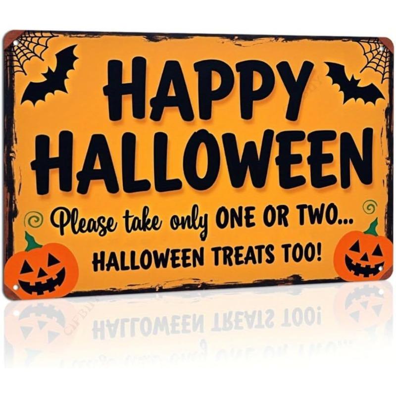 Halloween Metal Wall Sign Spooky Decor 20x30cm